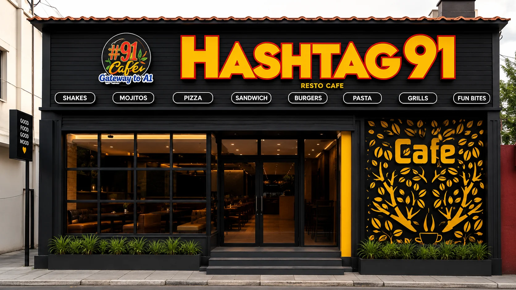 HASHTAG91 shop front at NSR Road